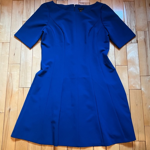 NWOT-Ann Taylor~Flared Dress~Size 14~Jewel Blue - Picture 1 of 7